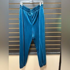 INC International Concepts Teal Velvet Joggers